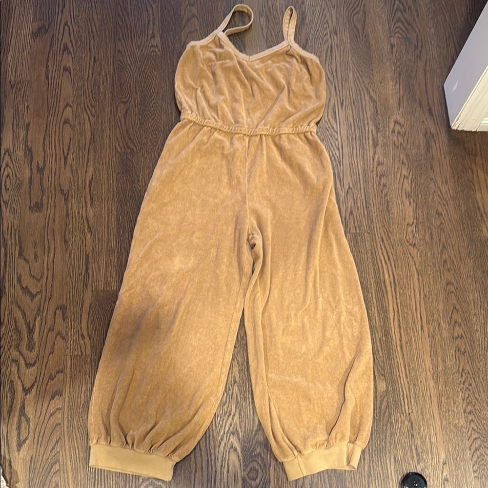 Tan Suzie Kondi terry Jumpsuit sz Large